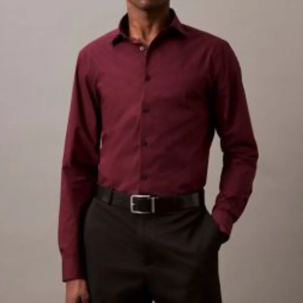 Men's Calvin Klein Infinite Wrinkle Free Slim Fit Stretch Long Sleeve ButtonDown